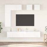 Set Mobili Porta TV 8 pz Bianco in Legno truciolato