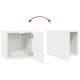 Set Mobili Porta TV 8 pz Bianco in Legno truciolato