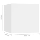 Set Mobili Porta TV 4 pz Bianco in Legno truciolato