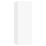 Set Mobili Porta TV 10 pz Bianco in Legno truciolato