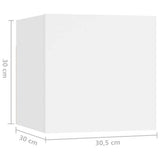 Set Mobili Porta TV 10 pz Bianco in Legno truciolato