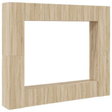 Set di Mobili Porta TV 8 pz Rovere Sonoma in Legno truciolato