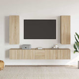 Set di Mobili Porta TV 5 pz Rovere Sonoma in Legno truciolato