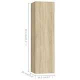 Set di Mobili Porta TV 3 pz Rovere Sonoma in Legno truciolato