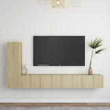 Set di Mobili Porta TV 3 pz Rovere Sonoma in Legno truciolato
