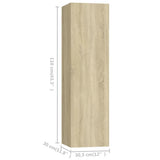 Set di Mobili Porta TV 4 pz Rovere Sonoma in Legno truciolato
