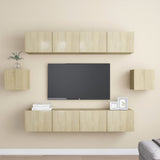 Set di Mobili Porta TV 6 pz Rovere Sonoma in Legno truciolato