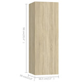 Set di Mobili TV 4 pz Rovere Sonoma in Legno truciolato