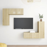 Set di Mobili TV 4 pz Rovere Sonoma in Legno truciolato