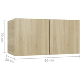 Set di Mobili TV 8 pz Rovere Sonoma in Legno truciolato