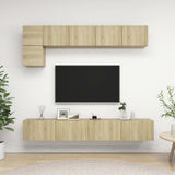 Set di Mobili TV 5 pz Rovere Sonoma in Legno truciolato