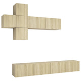 Set di Mobili Porta TV 7 pz Rovere Sonoma in Legno truciolato