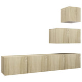 Set di Mobili Porta TV 4 pz Rovere Sonoma in Legno truciolato