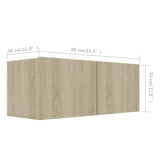 Set di Mobili Porta TV 4 pz Rovere Sonoma in Legno truciolato
