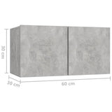 Set di Mobili Porta TV 6 pz Grigio Cemento in Legno truciolato