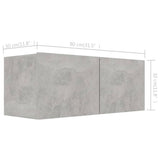 Set di Mobili Porta TV 6 pz Grigio Cemento in Legno truciolato