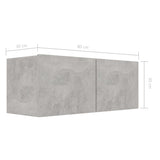 Set di Mobili Porta TV 8 pz Grigio Cemento in Legno truciolato