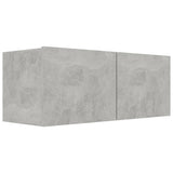 Set di Mobili Porta TV 5 pz Grigio Cemento in Legno truciolato