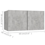 Set di Mobili Porta TV 8 pz Grigio Cemento in Legno truciolato