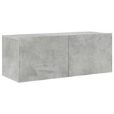 Set di Mobili Porta TV 8 pz Grigio Cemento in Legno truciolato