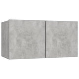 Set di Mobili Porta TV 10pz Grigio Cemento in Legno truciolato
