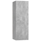 Set di Mobili Porta TV 10pz Grigio Cemento in Legno truciolato