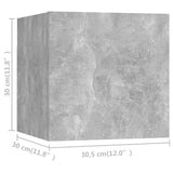 Mobili Porta TV a Parete 8 pz Grigio Cemento 30,5x30x30 cm
