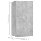 Mobili Porta TV 7 pz Grigio Cemento 30,5x30x60 cm truciolato