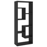 Scaffale a Parete Nero 36x16x90 cm in Legno truciolato
