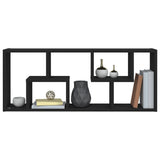 Scaffale a Parete Nero 36x16x90 cm in Legno truciolato