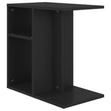 Tavolino Nero 50x30x50 cm in Legno truciolato