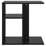 Tavolino Nero 50x30x50 cm in Legno truciolato