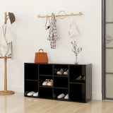 Scarpiera con Panchina Nera 103x30x55 cm Legno truciolato