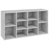 Scarpiera con Panchina Grigio Cemento 103x30x55cm truciolato