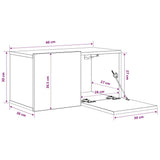 Mobili Porta TV Pensili 2pz Grigio Cemento 60x30x30 cm
