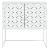 Credenza Bianca 75x35x75 cm in Acciaio