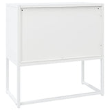 Credenza Bianca 75x35x75 cm in Acciaio