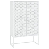 Credenza Alta Bianca 80x35x135 cm in Acciaio