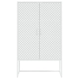 Credenza Alta Bianca 80x35x135 cm in Acciaio