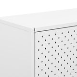 Credenza Alta Bianca 80x35x135 cm in Acciaio