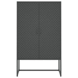Credenza Alta Antracite 80x35x135 cm in Acciaio