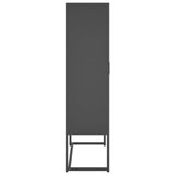Credenza Alta Antracite 80x35x135 cm in Acciaio