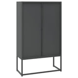 Credenza Alta Antracite 80x35x135 cm in Acciaio