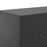 Credenza Alta Antracite 80x35x135 cm in Acciaio