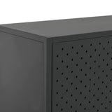 Credenza Alta Antracite 80x35x135 cm in Acciaio