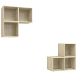 Set Mobili TV 4 pz Rovere Sonoma in Legno truciolato