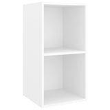 Mobili TV a Parete 4 pz Bianco in Legno truciolato