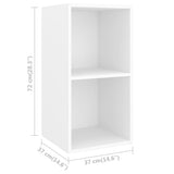 Mobili TV a Parete 4 pz Bianco in Legno truciolato
