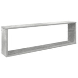 Mensole Parete Cubo 4pz Grigio Cemento 100x15x30 cm truciolato