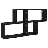 Scaffale a Parete Nero 100x18x53 cm in Legno truciolato